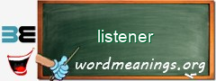 WordMeaning blackboard for listener